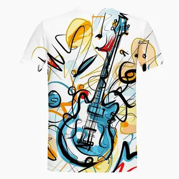 2020 m., Naujosios Muzikos Notetion 3d Print T Shirt Vyrams, Moterims, Hip-Hop Mados Kostiumą Harajuku T -Shirt Marškinėliai trumpomis Rankovėmis Homme Marškinėliai