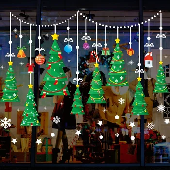 2020 Naujų Linksmų Kalėdų Senelio Namų Sienos Lipdukas Festivalis Lipdukai Santa Freskomis Windows Papuošalai Kambaryje Namų Dekoro