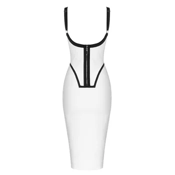 2021 Nauja Seksuali Tvarstis Moterų Suknelė Baltos Spalvos, Spageti Dirželis Bodycon Šalies Klubas Įžymybių Vasaros Suknelės, Elegantiški Drabužiai