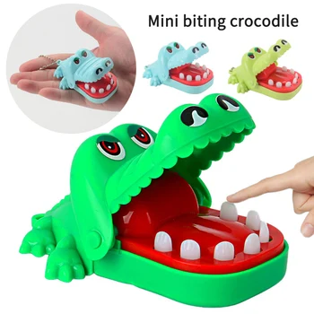 2021 Naujas Mielas Juokingas Žaislai Mini Aligatorius Kandžioja Pirštą Keychain Tėvų Vaikų Bendravimą Žaislas Dovana Vaikams Vaikams Naujovė Žaislų
