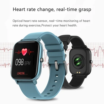 2021 Naujas P8 Spalvotas Ekranas, Smart Watch Moterys vyrai jutiklinių Fitness Tracker Kraujo Spaudimas Smart Laikrodis Moterims Smartwatch už Xiaomi