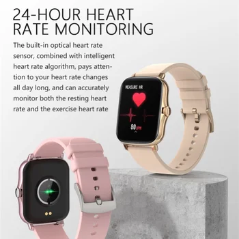 2021 Naujas Vyrų Smart Watch Moterų 1.72 colių atsparus Vandeniui Fitneso Apyrankę Širdies ritmo Miego Stebėti Smartwatch 