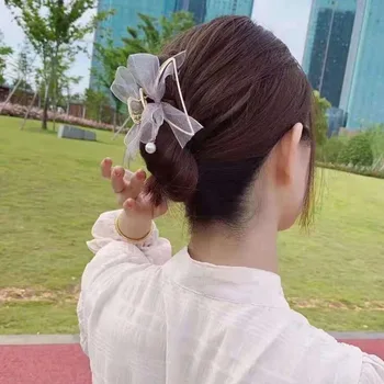 2021 Tendencija Didelis Korėjos Geometrinis Staigius Paprasta Tingus Priemonė, Plaukai Surišti Į Uodegą Plaukų Clips Moterų Plaukų Lankelis Optikos Reikmenys