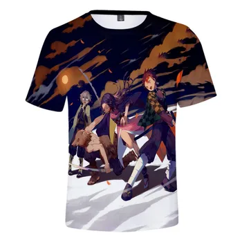 2021Summer naujausias populiarus anime Demon Slayer Ašmenimis skaitmeninis spausdinimas 3D tendencija atsitiktinis trumpas rankovėmis T-shirt110/6XL
