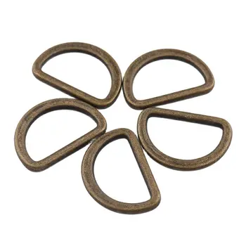 20pcs Antikvariniai bronzos 20mm D žiedais Ryšio Metalų Lydinio, Batai, Krepšiai austinių diržų Sagtys 