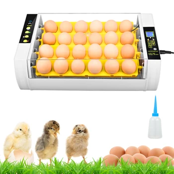 24 Kiaušinių Visiškai Automatinis Kiaušinių Inkubatorius Tekinimo Ir Kiaušinius, Led Ekranas, 24s Kiaušinių Ančių Kiaušinių Paukščių Kiaušinių Turkija Kiaušiniai Hatcher
