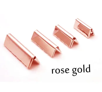 30 Vnt Rose Gold Juostelės odos įrašų Pabaigos Patarimai Diržo Sagtimi diržas diržas 20-25-32-40-50mm sidabro dangteliai nikelio diržo baigtas