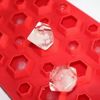 3D Deimantų Perlas Cool Ledo Kubelių Šokolado Muilas Dėklas Pelėsių Silikono Fodant Formų Kvadrato Formos Plokšteles s
