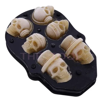3D Kaukolės Galvą Šokolado Formų Įspaudų Silikono Tortas Pelėsių Sausainiai Minkštas Pelėsių 