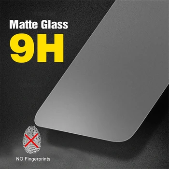 3Pcs 9H 2.5 D Matinis Grūdintas Stiklas iPhone 12 mini Pro 11 X Xs Max XR Matinio Ekrano Saugotojas, Plėvelės, Stabdžių Jokių pirštų Atspaudų