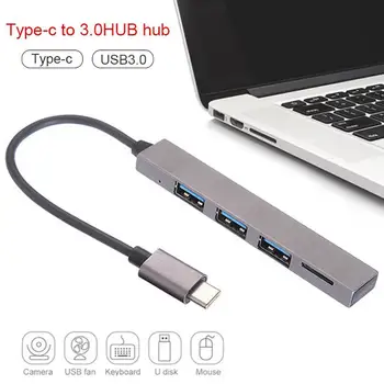 4 in 1 USB 3.1 Tipas-C su USB 3.0 TF Skaitytuvo Lizdas Hub Adapteris, skirtas 