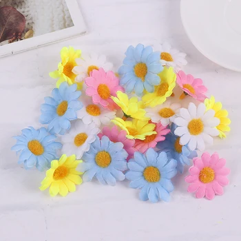 50pcs Mini Daisy Dekoratyvinių Gėlių Dirbtinio Šilko Gėlės 