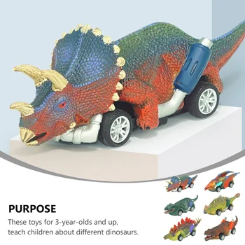 6pcs Modeliavimas Automobilį Atgal Vaikų Švietimo Žaislai, Vėjo Iki Žaislai gyvūnų Clockwork Šokinėja Vaikščioti Vaikų Švietimo Žaislas vaikams