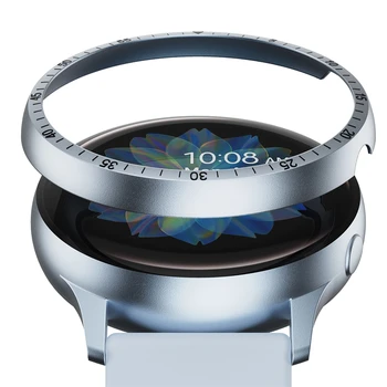 Aliuminio Bezel Žiedas Dangtelis skirtas Samsung Galaxy Žiūrėti Aktyvios 2 44mm 40mm Smartwatch Raštas Anti Nulio Apsauga Metalo Atveju