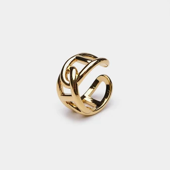 Amorita boutique Stilingas aukso ponios paprastų geometrinių elementų žiedas