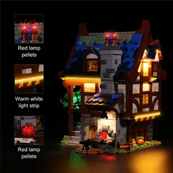 Apšvietimas Nustatyti Idėjų Viduramžių Kalvis LED Šviesos Rinkinys Lego 21325 Statybinės Plytos Žaislai(neįeina Lego Rinkinys)