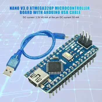 Atmega328 MINI USB Nano V3.0 ATmega328P CH340G 5V 16M Mikro valdiklio plokštės Dėl minėto sprendimo Arduino 328P NANO 3.0 CH340