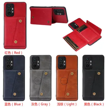 Atsparus smūgiams Atveju Oda Galinio Dangtelio Xiaomi Redmi 10 Pastaba 5G Atveju Kortelės Lizdas Piniginės Shell Redmi Note10 Pro Pastaba 10S S Flip Case