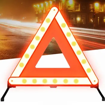 Automobilių Avarinių Gedimų Perspėjimo Trikojo Trikampis Raudoną Šviesą Atspindinčios Saugos Šviesos Ženklas Kelių Flasher Sulankstomas Automobilių Reikmenys