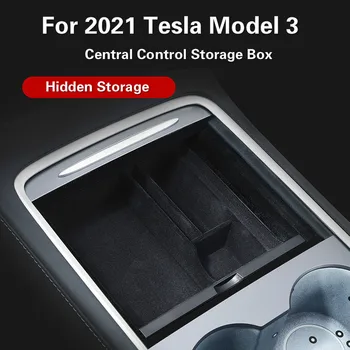 Automobilių Centriniu Porankiu Laikymo Dėžutė Tesla Model 3 2021 Konsolė Organizatorius Dėklas Pakaitinis Automobilis InteriorAccessories