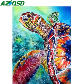 AZQSD Diamond Tapybos Vėžlys, Mozaikos Vaizdą Strazdų Rankų darbo Amatų Diamond Siuvinėjimo Pardavimo Gyvūnų Rankdarbiams Dovana