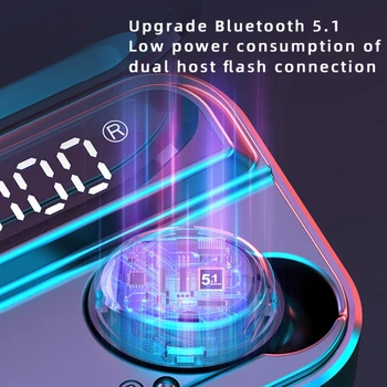 Bluetooth 5.0 Ausines 1200mAh Baterija Lauke Belaidžių Ausinių 9D Stereo Sporto Vandeniui Ausinių Ausinės Su Mikrofonu