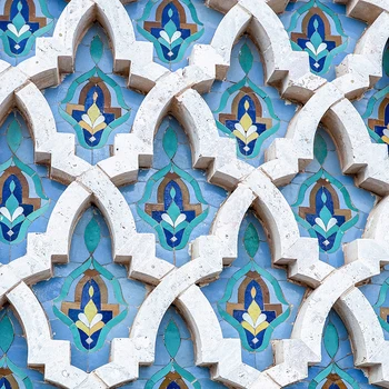Boho Mėlyna Maroko Pakrantės Sienos Meno Tapybos Drobės Nuotraukų Senovės Durų Kupranugaris Paplūdimys, Palmių Foto Plakatus ir Spausdina Dekoras