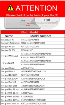 Case for iPad 10.2 2019 2020 Pro 11 Marmuro planšetinio kompiuterio Dangtelis 