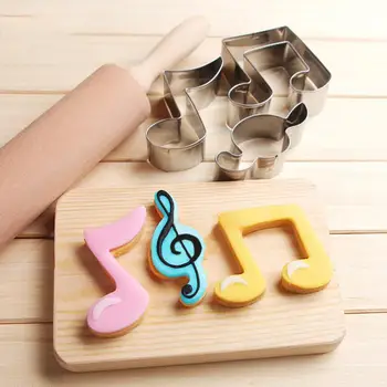 Creative Muzikos Pastaba Cookie Cutters Nerūdijančio Plieno Kepimo Formą Minkštas Cutter Kepimo Reikmenys, Namų Kichen Priedai