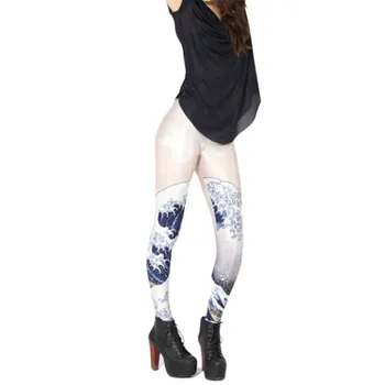 CUHAKCI Liesas Jeggings Fitneso Leggins Naujo Dizaino Moterų Sporto Pieštuku Kelnės Ruožas Kelnės Tampri, 3D Spausdinimas