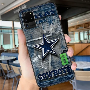 Dallas Cowboys Telefono dėklas, Skirtas Samsung Galaxy Note 4 8 9 10 20 S8 S9 S10 S10E S20 Plius UITRA Ultra black tapybos shell meno atgal