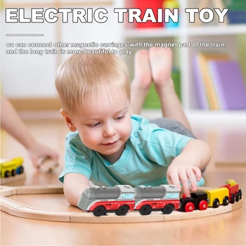 Daugiafunkcinis Greitojo Traukinio Žaislų Baterija Variklio Traukinio Vaikams, Mediniai Geležinkelio Elektrinio Traukinio Suderinama BRIO Medinis Takelis