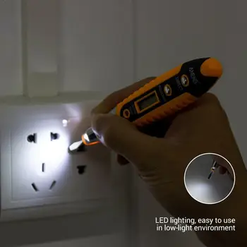 Daugiafunkcinis Saugos Jutiklis Produktų Elektrikas Ekranas Voltmeter LED Pieštuku Detektoriaus Rašiklį Apšvietimas Skaitmeninis Testeris Bandymo T Q6J5
