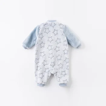 DBH15091 dave bella žiemos naujas gimęs kūdikis berniukai mados žvaigždžių kratinys jumpsuits kūdikiams, vaikiška drabužiai vaikams romper 1 vnt