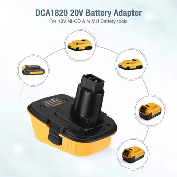 DCA1820 20V Baterija, adapteris, Dewalt 18V Įrankiai Konvertuoti dėl Dewalt 20V Ličio Baterija DC9096 DE9098 DE9096