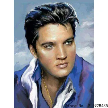 Diamond Tapybos Rinkiniai Roko dainininkas Elvis Visiškai Gręžimo Diamond Siuvinėjimo Nuotrauką Strazdų Beadwork Namų Apdailos, Dovanos