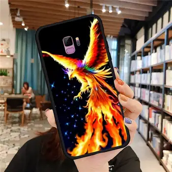 Didėjančios Gaisrų Phoenix paukščių Telefono dėklas Samsung Galaxy S5 S6 S7 S8 S9 S10 S10e S20 krašto plius lite