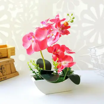 Dirbtinė Orchidėja, Gėlių Vazonuose Dekoro Susitarimą Šilko Drugelių Orchidėja Puodą Su Puodą, Namų Puošimas, Vestuvių Papuošimas
