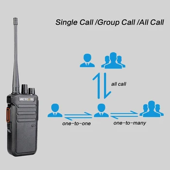 DMR Skaitmeninis Walkie Talkie 5W Retevis RT43 UHF 400-480 MHz 32CH Radijo Communicador USB Įkroviklis dvikrypčio Radijo ryšio Skaitmeninis Analoginis Radijas