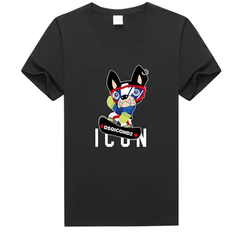Dsq2 vasaros stiliaus naujas Mados medvilnės vyriški moteriški marškinėliai atsitiktinis O-Kaklo marškinėliai trumpomis rankovėmis tees šuo logotipą, T-marškinėliai