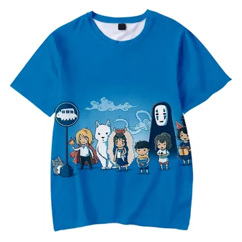Dvasia Toli Vaikiški marškinėliai Studio Ghibli Hayao Miyazaki 3D T Shirt Grafikos Tees Berniukų/mergaičių Animacinių Juokinga Marškinėlius Vaikų Drabužiai