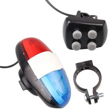 Dviračių LED Uodega Priekinių žibintų Dviračių Žibintai ABS Plastiko Dviračių Policijos Signalizacijos Elektros Ragų Bell Dviračių Priedų Garsiai Sirena
