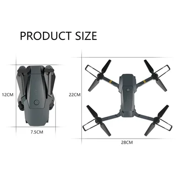 E58 Quadrotor Sulankstomas Drone Nešiojamų Drone Rinkinys 720P/1080P/4K HD aerofotografija RC Drone Su Sekimo, Fotografavimo Funkcija