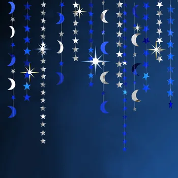 Eid Mubarakas Dekoras Reklama Namuose Aukso Blizgučiai Mėnulis, Žvaigždės, Garliava Islamo Musulmonų Festivalio Įvykis Šalies Ramadanas Kareem Ornamentu