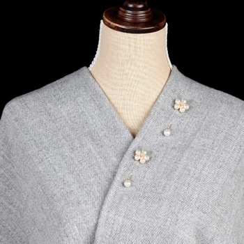 Elegantiškas Gėlių Dirbtiniais Perlų Sagė Pin Lady Megztinis Marškinėliai, Šalikas Breastpin Papuošalai Moterų Mados Pin Vestuvių Papuošalai 2021