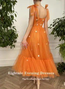 Elegantiškas Trumpas Prom Dresses 2021 Brangioji-Line Mygtukai Iškaulinėjimas Viršuje Oranžinė Šalis Suknelė Tiulio Įžymybė Baigimo Mergina Suknelė