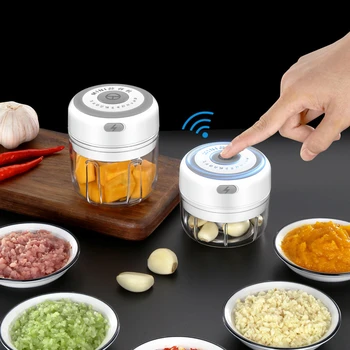 Elektros Belaidžius Česnakai Mėsmalę Švīts Mini Maisto Perdirbėjai, Svogūnai Skeltuvas Su USB Įkrovimo Virtuvės Dalykėlių