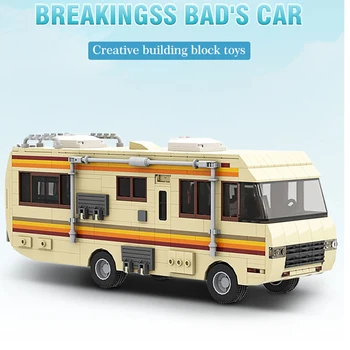 Filmų Serijos Breaking-Bads Modeliavimas Sunkvežimių, Autobusų, Automobilių High-Tech Modelio Kūrimo Blokai 