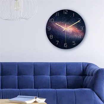 Galaxy Kosmoso Sieninis Laikrodis Už Kambarį Silent Laikrodis Ūko Žvaigždžių Menas Abstraktus Visatos Žiūrėti Namų Dekoro Astronomijos Dovanos