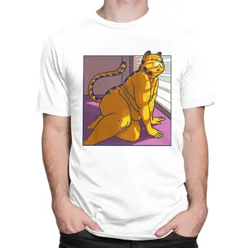 Garfildas Mondaze Marškinėliai Vyrams Minkštos Medvilnės Marškinėlius Laisvalaikio Tees Trumpas Rankovės Funny Cat T-shirt Palaidi Tinka Drabužių Merch